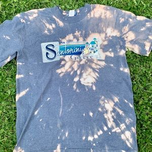 Santorini, Greece travel acid wash t-shirt